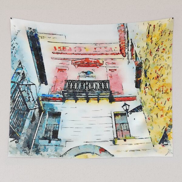 Item preview, Building with balcony designed and sold by Giuseppe Cocco.