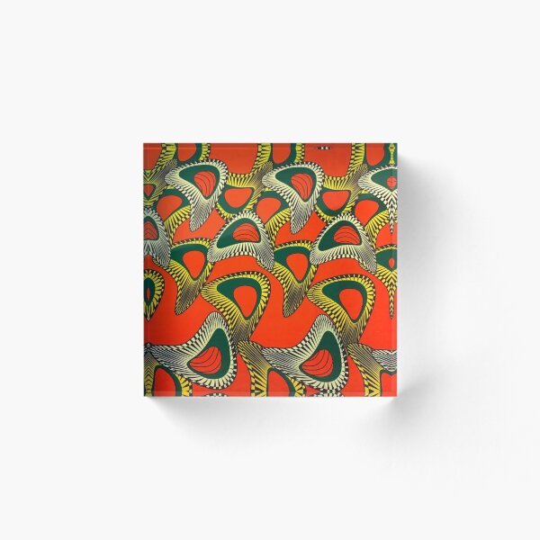 Item preview, Estampado de cera africana naranja, verde y amarillo designed and sold by africanvisuals.