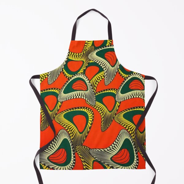 Artikelvorschau, Orange, grüner und gelber afrikanischer Wachsdruck entworfen und verkauft von africanvisuals.