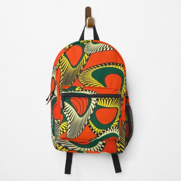 Item preview, Orange, Green and Yellow African Wax Print designed and sold by africanvisuals.