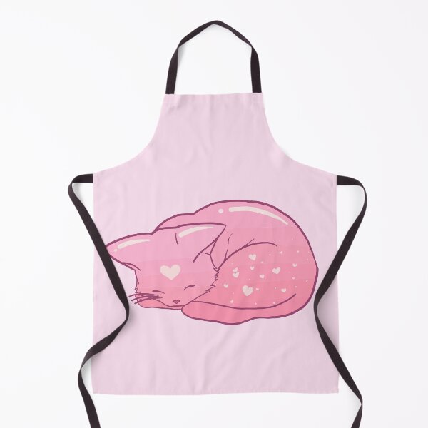 Item preview, Sleeping Kitty - Pink Hearts designed and sold by jenartfart.