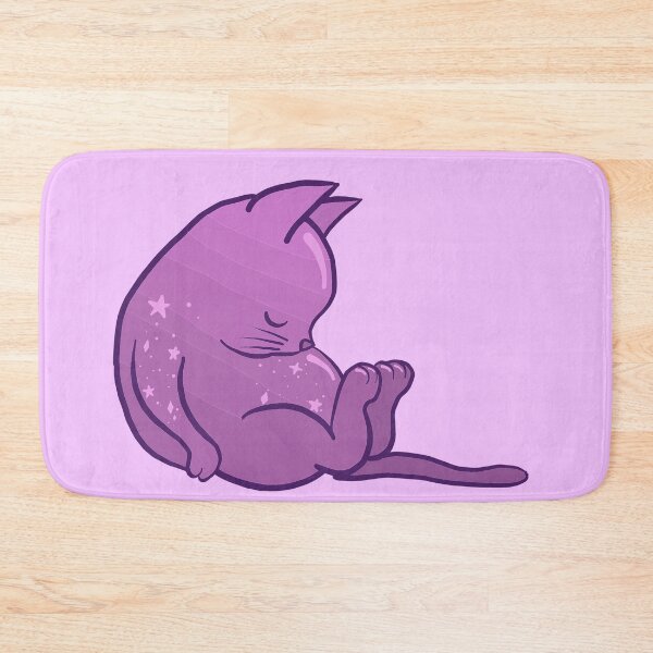 Item preview, Sleeping Kitty - Purple Stars designed and sold by jenartfart.