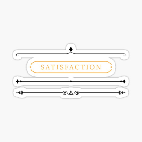 satisfacción Pegatina
