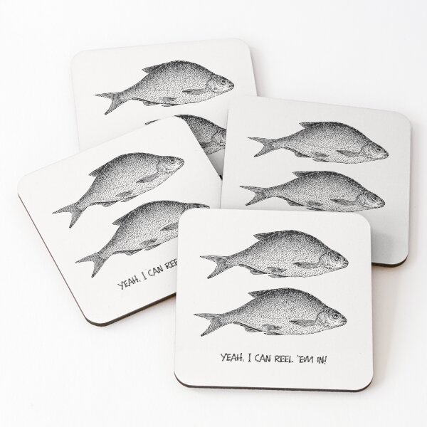 Item preview, Yeah, I can reel 'em in! Fishermen! (Black and White). Line drawing and text. designed and sold by JellyBeenzz.
