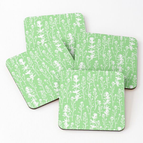 Item preview, Light green. Summer. Wild herbs seamless pattern. White herbal silhouette on light green. Stay wild. Wild life designed and sold by Yulia Chepurova.