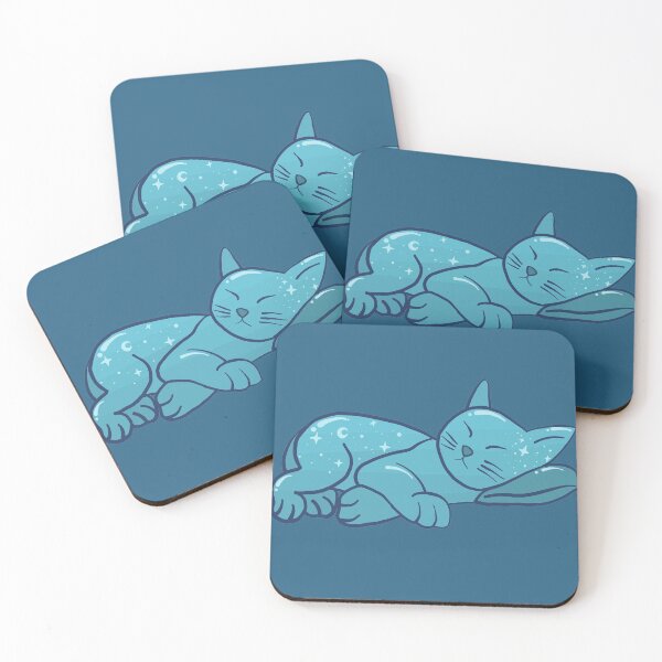 Item preview, Sleeping Kitty - Blue Moon  designed and sold by jenartfart.