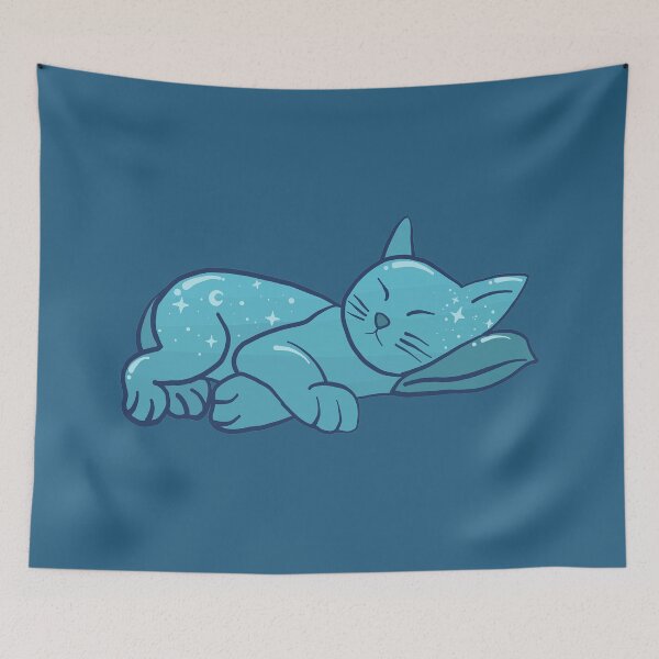Item preview, Sleeping Kitty - Blue Moon  designed and sold by jenartfart.