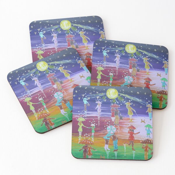 Item preview, Under their umbrellas in a stary sky designed and sold by Casimirasart.
