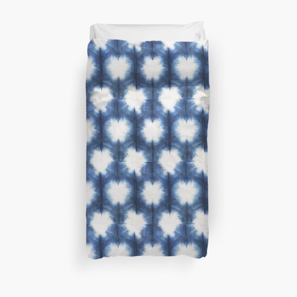Indigo Dyed Snow Flower Duvet Cover
