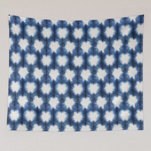 Item preview, Indigo Dyed Snow Flower designed and sold by jenniferdyes.
