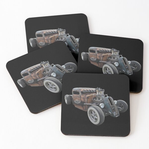 Item preview, Hot rod rusty car, rat with V8 engine, rockabilly gift designed and sold by Dirk4171.