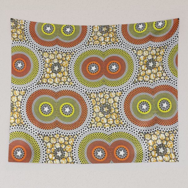 Item preview, Beautiful Green and Yellow African Wax Print designed and sold by africanvisuals.