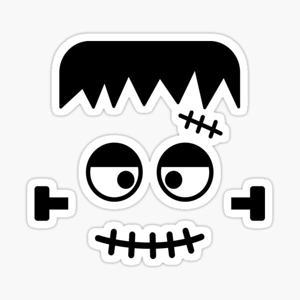 Vista previa del artículo con la obra «Cara de Frankie para disfraces de Halloween», diseñado y vendido por Qudkin.