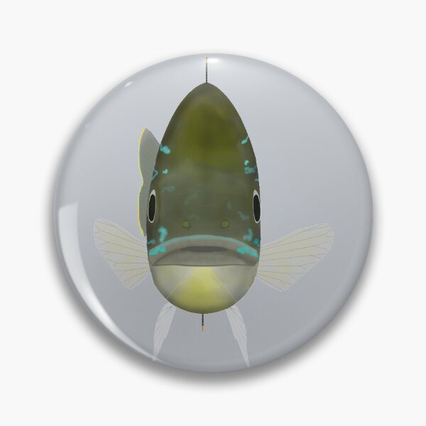 Item preview, Green Sunfish - Fish Head designed and sold by fishfolkart.