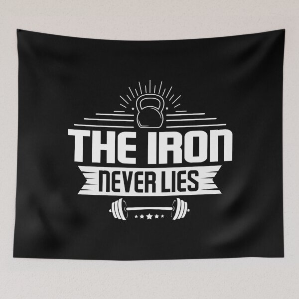Item preview, The Iron Never Lies - Body  Building Fitness Gym  Motivation Quote for Lifters designed and sold by lamjar-art.