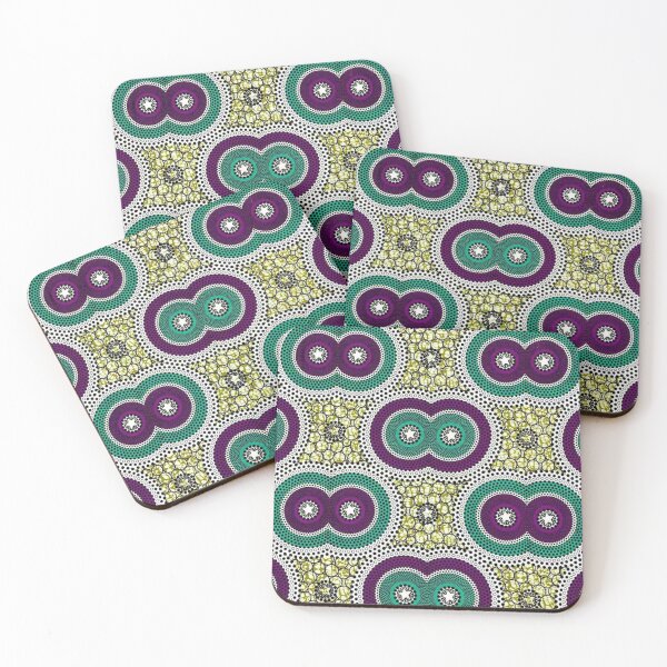 Item preview, Beautiful Purple and Teal African Wax Print designed and sold by africanvisuals.