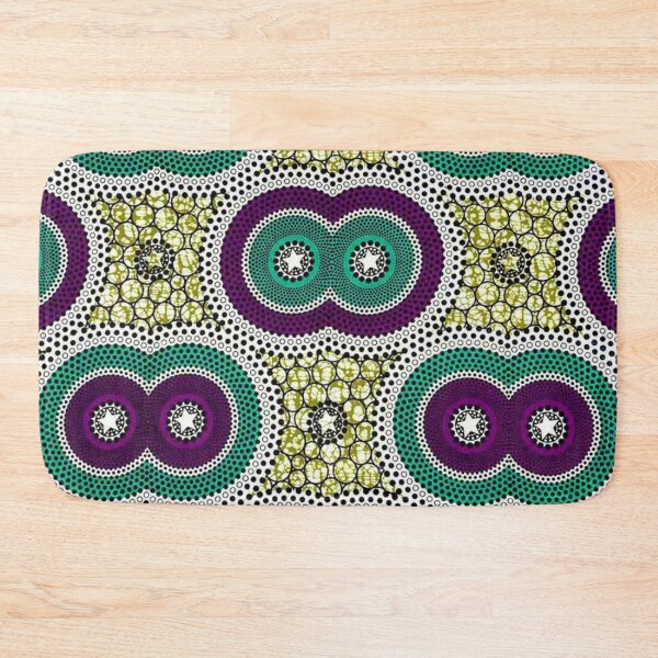 Item preview, Beautiful Purple and Teal African Wax Print designed and sold by africanvisuals.