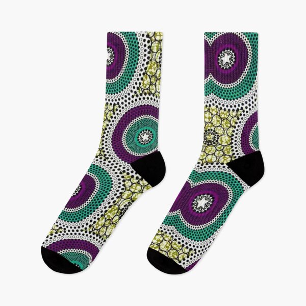 Item preview, Beautiful Purple and Teal African Wax Print designed and sold by africanvisuals.