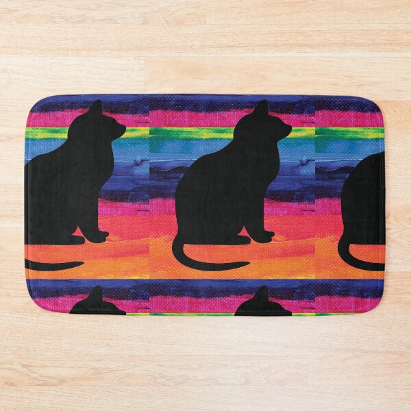 Item preview, Rainbow Collection Black Cat Colorful Unique Design designed and sold by spicygarb.