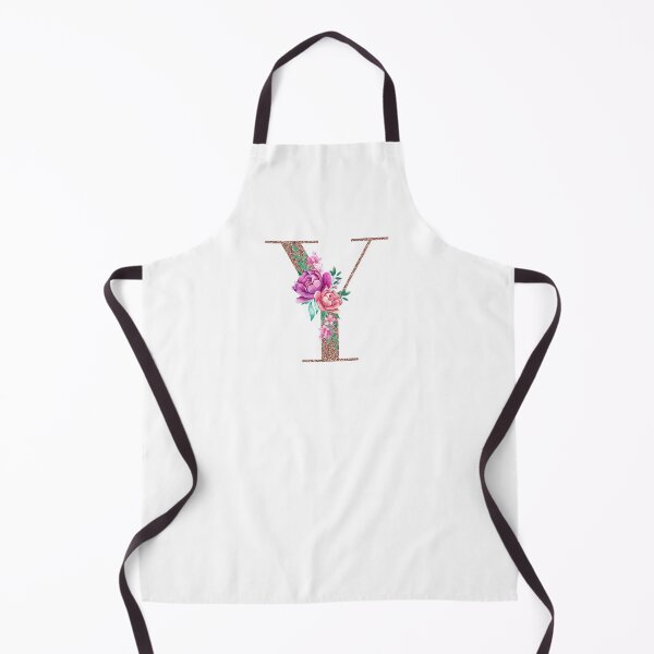 Item preview, Rose Gold Font with Floral Bouquet Monogram Y designed and sold by TheFamilyVan.