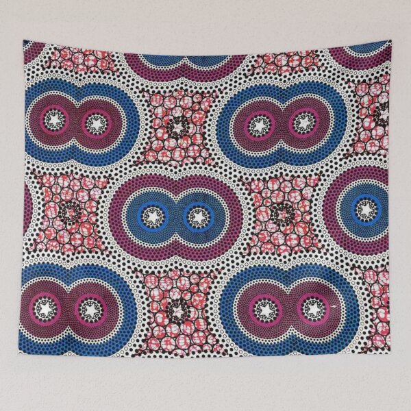 Item preview, Beautiful Purple and Blue African Wax Print designed and sold by africanvisuals.