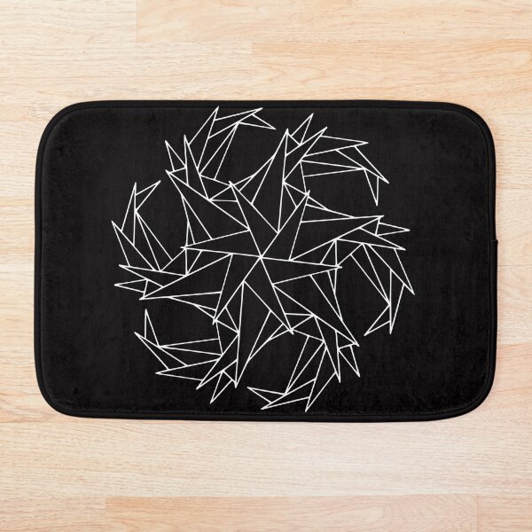 Geometric Zen Mandala | Number 12 Bath Mat