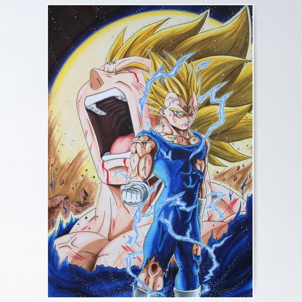 Dragon Ball Poster Majin Vegeta Before Explosion 12in x18in Free Shipping