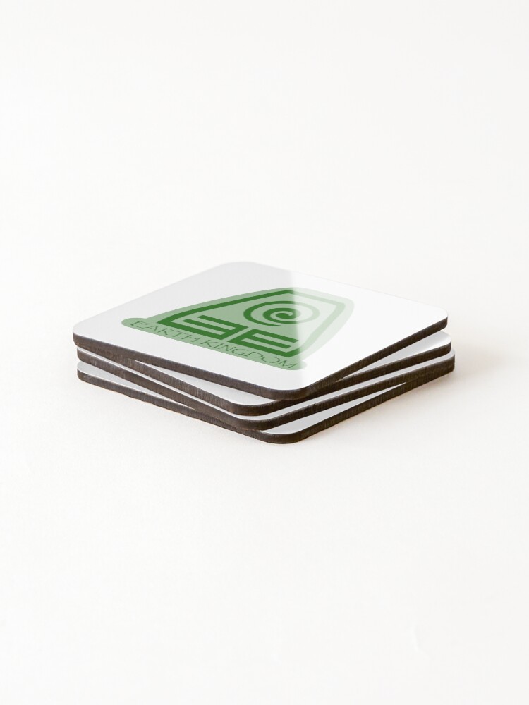 Thumbnail 4 of 5, Coasters (Set of 4), Colored Earth Bending Symbol designed and sold by RHallucinations.