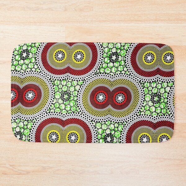 Item preview, Beautiful Green, Red and Yellow African Wax Print designed and sold by africanvisuals.