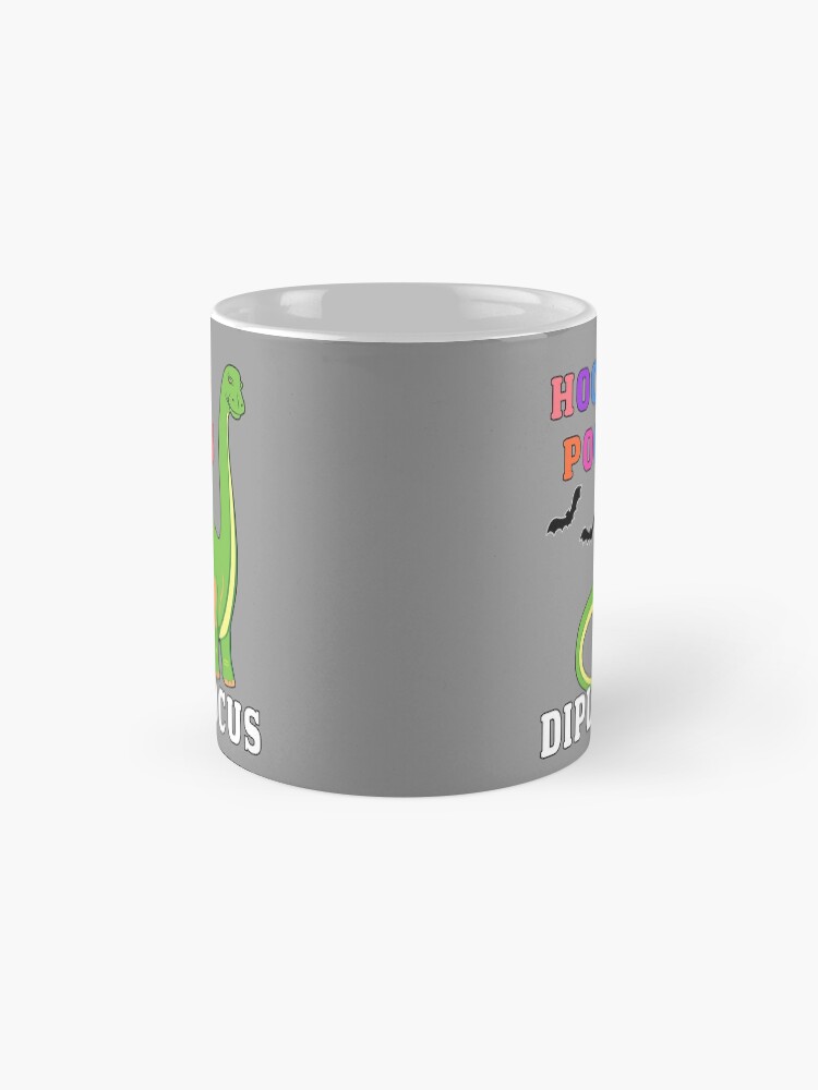 Alternate view of Hocus Pocus Diplodocus Prehistoric Dinosaur Spooky Bat. Coffee Mug