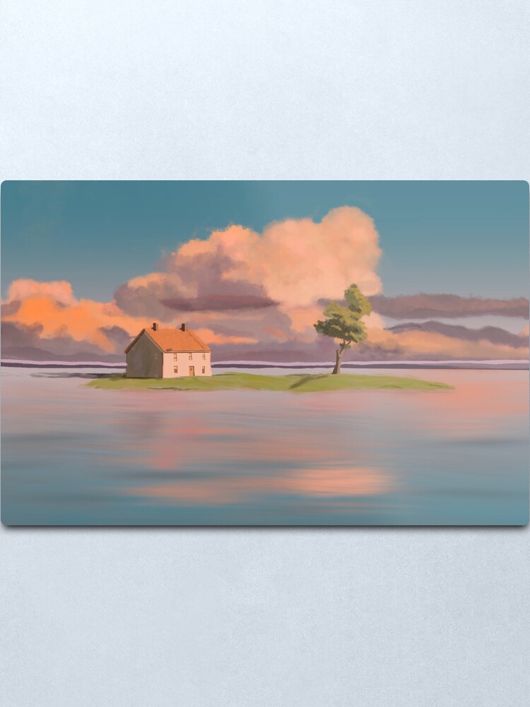 Alternate view of spirited away scene Metal Print