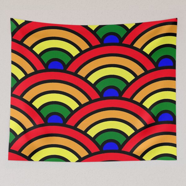 Item preview, Rainbow Seigaiha Large designed and sold by Sybille-Yates.