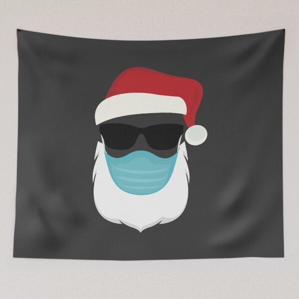 Item preview, Hipster Santa with Face Mask santa claus 2021 designed and sold by Dream-bubble.