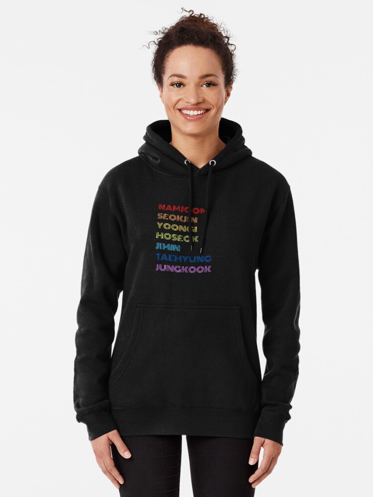 bts hoodie with all names