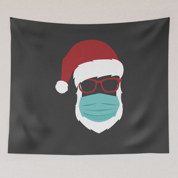 Item preview, Hipster Santa with Face Mask santa claus 2021 designed and sold by Dream-bubble.