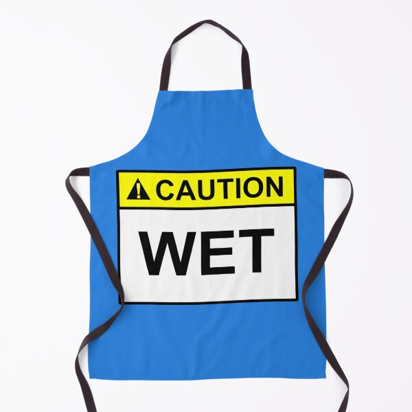 Item preview, Caution Wet Sign Design for practical and funny Art designed and sold by SumoShark.