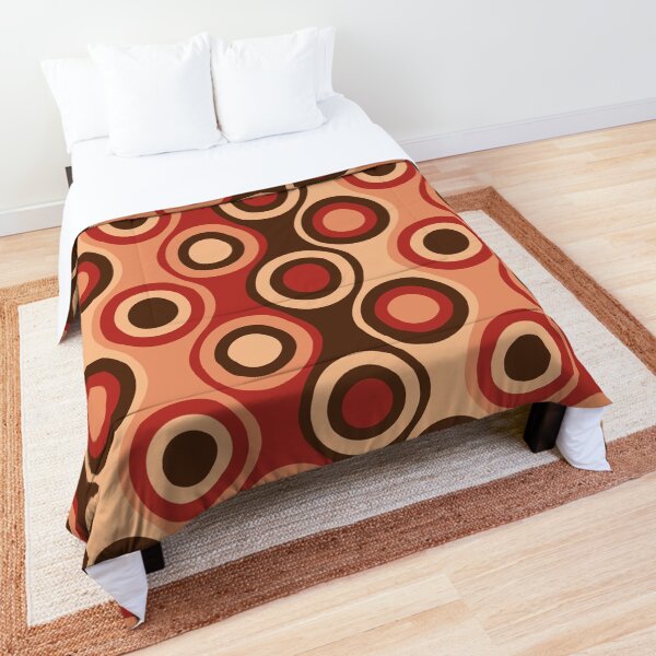 Retro 1970's Style Seventies Vintage Pattern Comforter