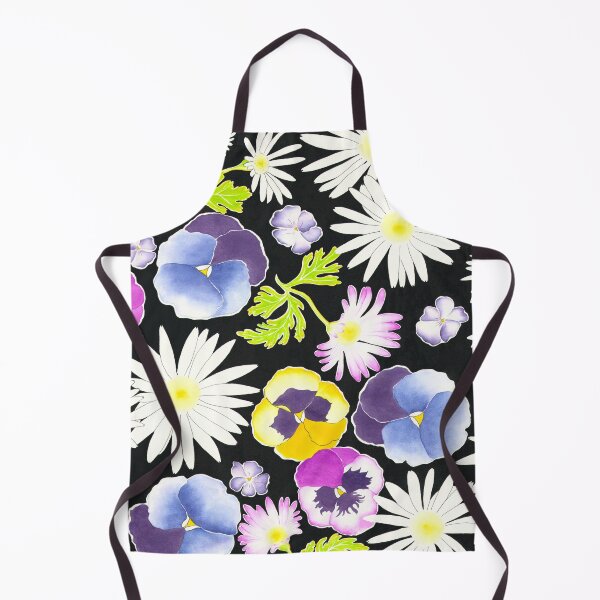 Item preview, Bright Cheerful Floral Garden Watercolor - Pansies, Daisies, Violets designed and sold by StudioTina.