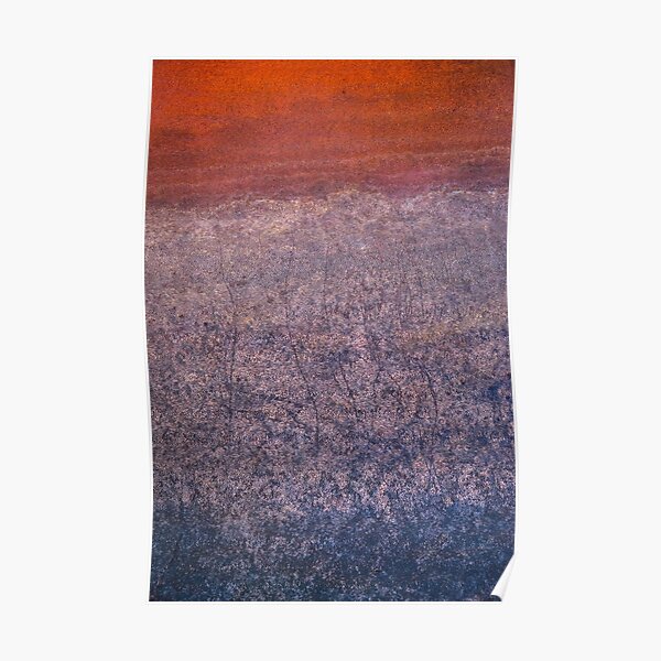 Colourful Stone Detail Resembling Retreating Sea Poster