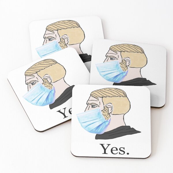 Item preview, Yes Chad Meme With Face Mask Meme designed and sold by cnon626.