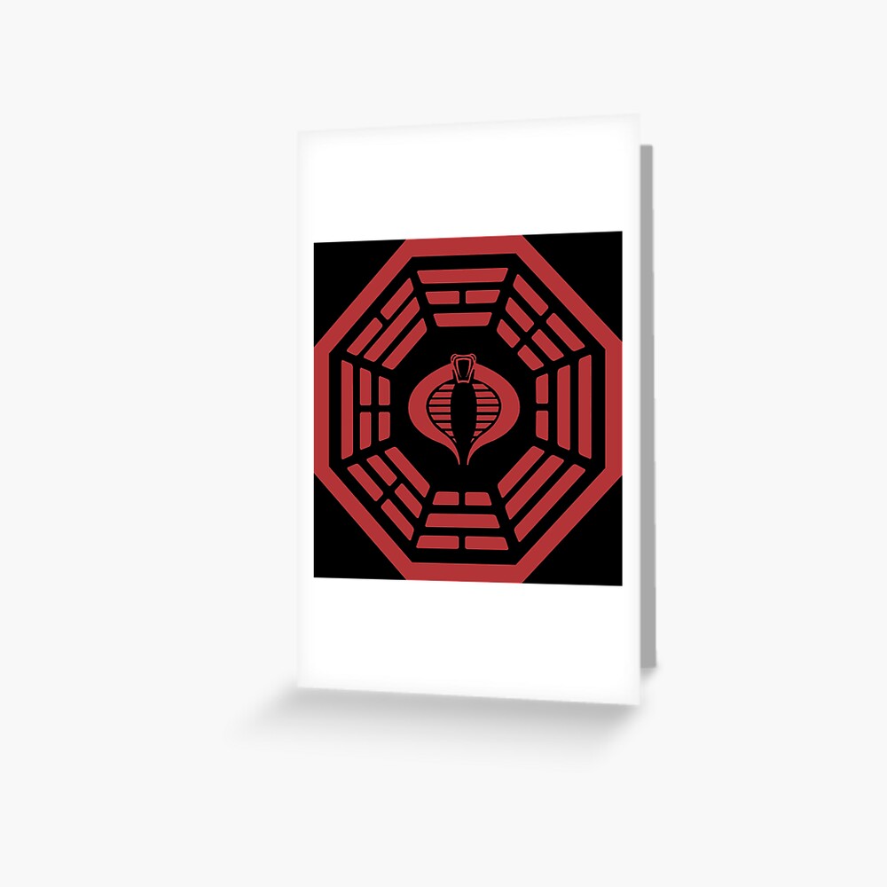 Gi Joe Cobra Storm Shadow Arashikage Dharma Red Logo Greeting Card