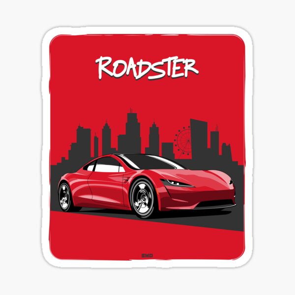 Artikel-Vorschau von Tesla Roadster Illustration, designt und verkauft von Keyur44.