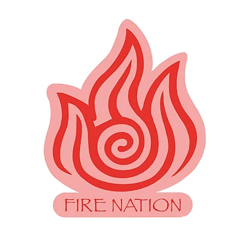 Artwork thumbnail, Colored Fire Bending Symbol by RHallucinations