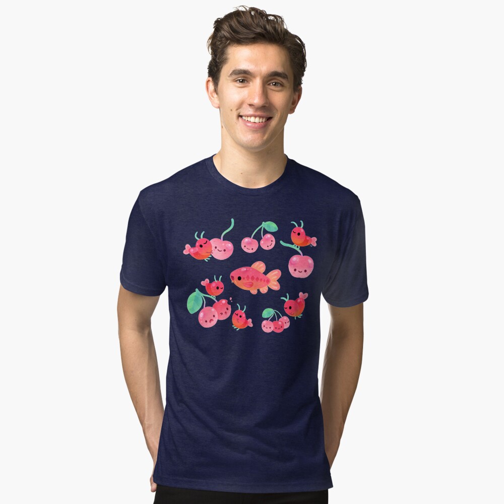 Vista previa del artículo con la obra «Camiseta de tejido mixto», diseñado y vendido por pikaole.