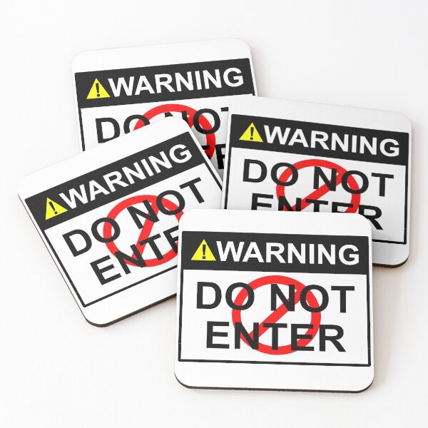 Item preview, Warning Do Not Enter Sign Design Art  designed and sold by SumoShark.