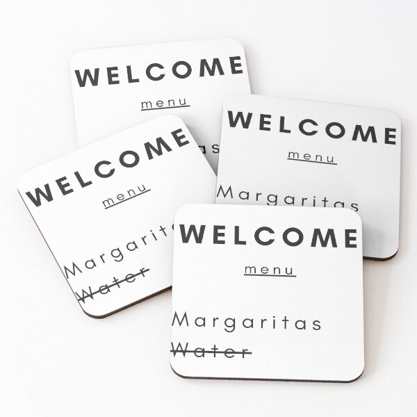 Item preview, Welcome menu margaritas white designed and sold by Con Inspo.