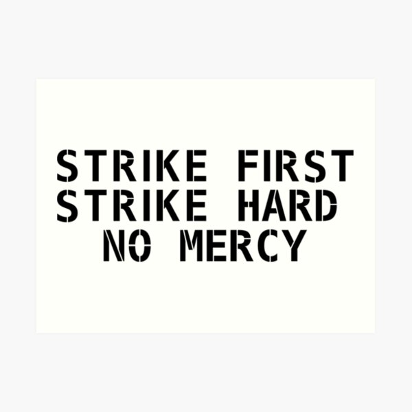 Cobra Kai Strike First Strike Hard No Mercy Art Print By Gaalaxyz Redbubble