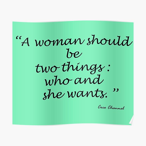 Coco Chanel Zitat Poster