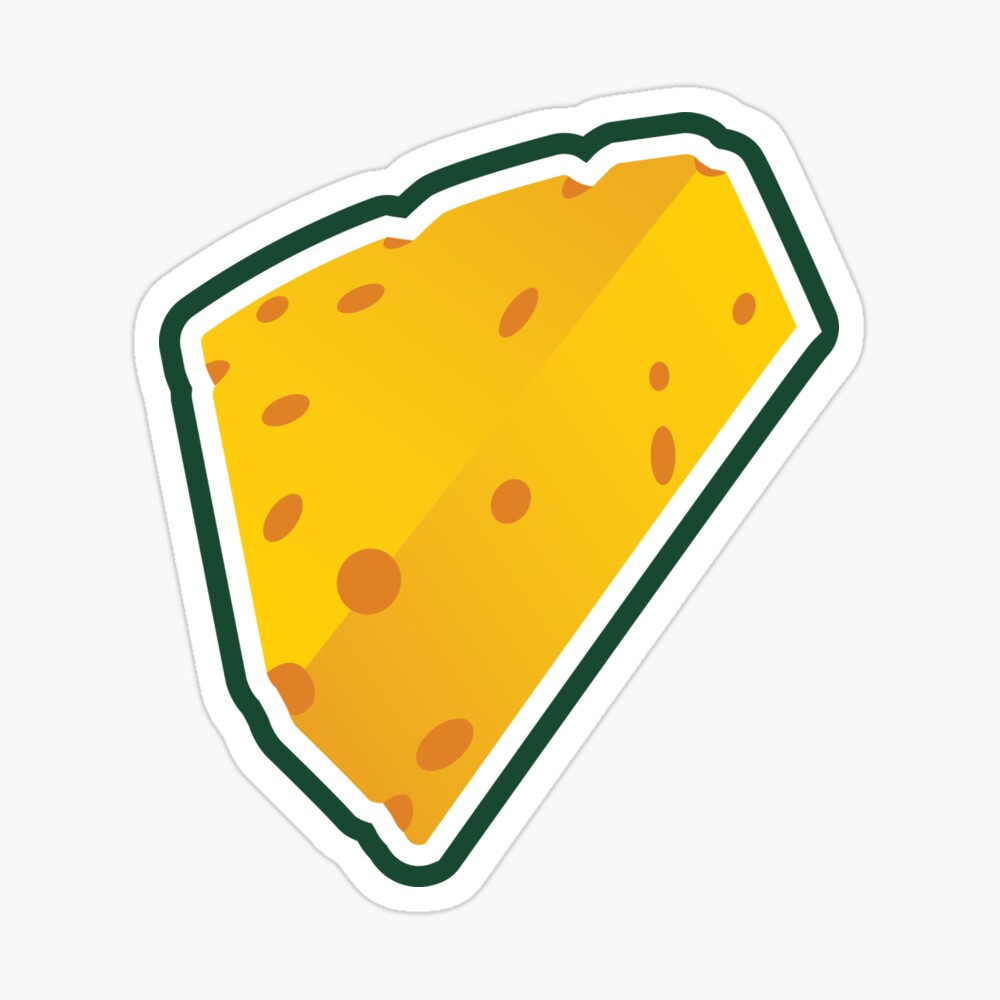 Green Bay Packers Cheesehead Design Sticker for Sale by Stayfrostybro