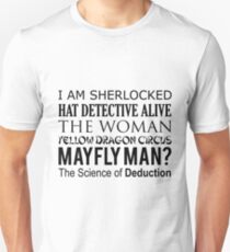 Sherlock- A Study in Typography Unisex T-Shirt